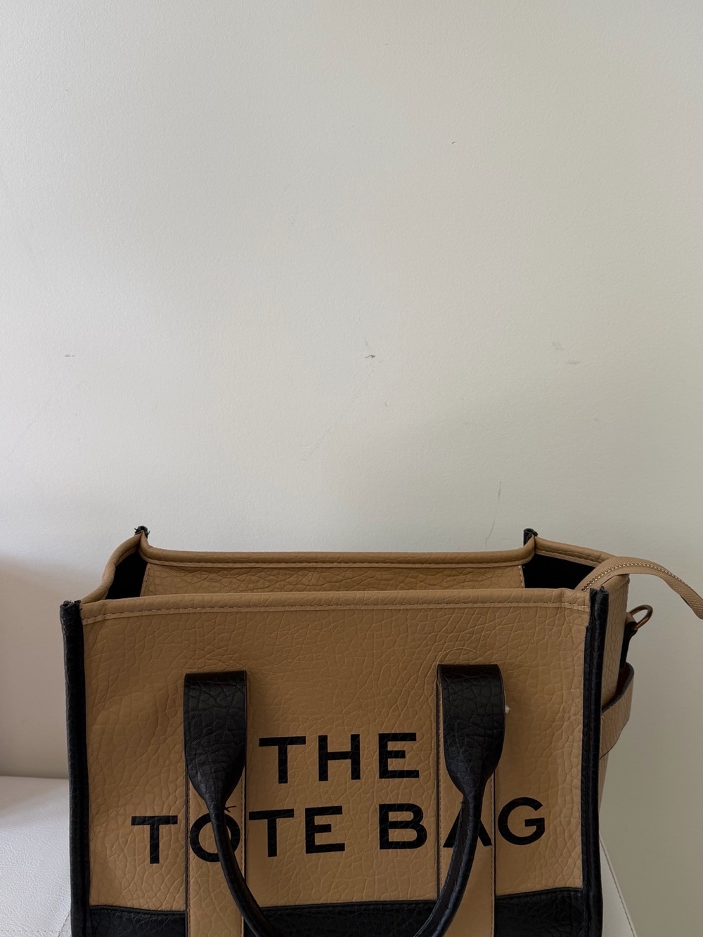 The Tote Bag - Tan and Black The Tote Bag Canvas-Style Marc Jacob’s